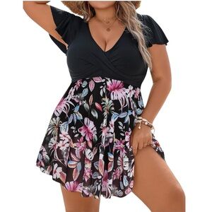 Blooming Jelly tropical swim dress XL 12